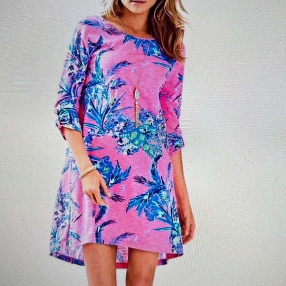 Lilly Pulitzer Dresses & Skirts - Lilly Pulitzer Surfcrest Swing Dress in Tiki Pink, Out on a Limb Women’s Size S